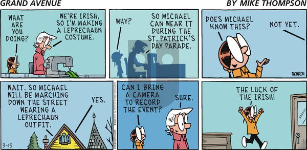 Grand Avenue on Sunday March 15, 2020 Comic Strip