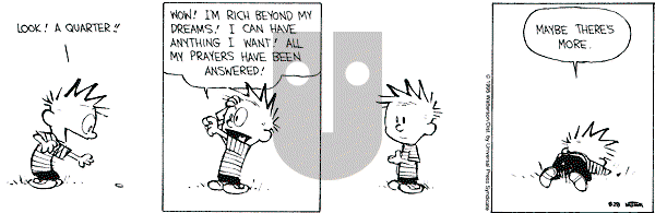 Calvin and Hobbes - Monday August 28, 1995 Comic Strip