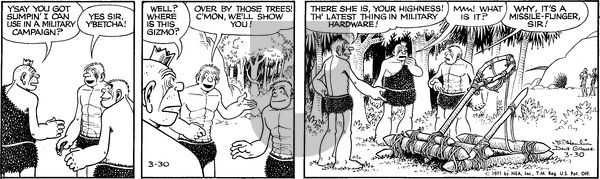 Alley Oop on Tuesday March 30, 1971 Comic Strip