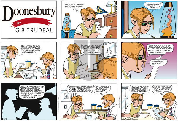 Doonesbury on Sunday May 2, 1999 Comic Strip