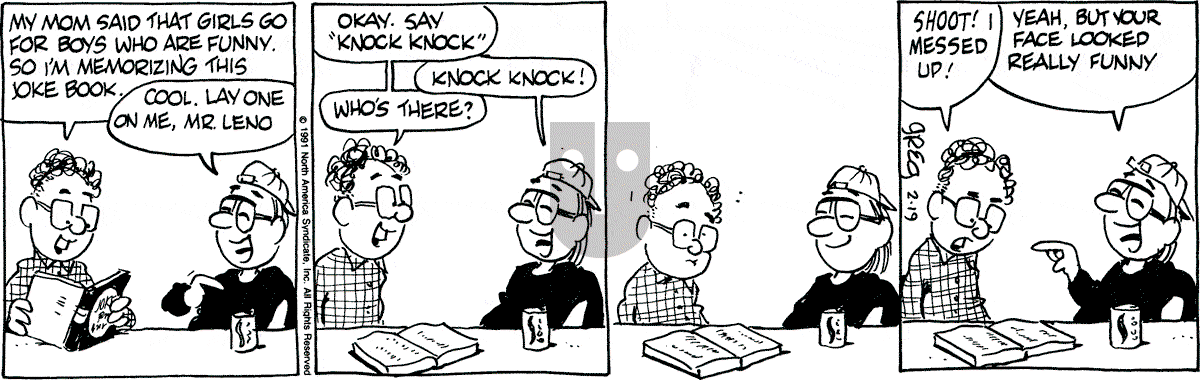 Luann - Tuesday February 19, 1991 Comic Strip