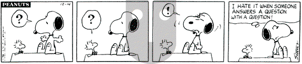 Peanuts on Saturday December 14, 1974 Comic Strip