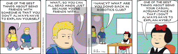 Nancy on Friday January 17, 2020 Comic Strip