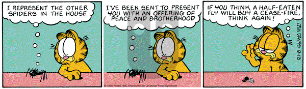 Garfield - Friday September 13, 1996 Comic Strip