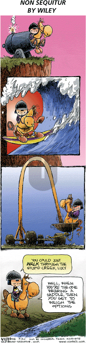Non Sequitur on Wednesday August 13, 2003 Comic Strip