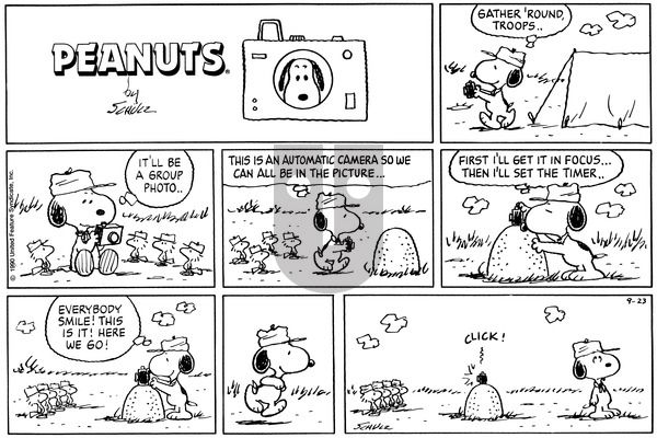 Peanuts on Sunday September 23, 1990 Comic Strip