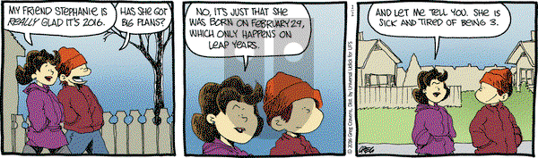 The Buckets on Saturday January 2, 2016 Comic Strip
