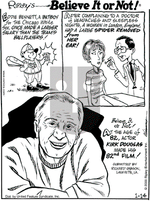 Ripley's Believe It or Not on Friday January 14, 2000 Comic Strip