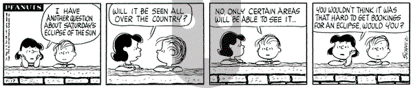 Peanuts on Wednesday July 17, 1963 Comic Strip
