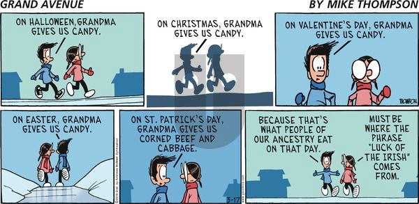 Grand Avenue on Sunday March 17, 2019 Comic Strip