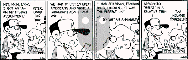 FoxTrot on Thursday January 26, 1995 Comic Strip