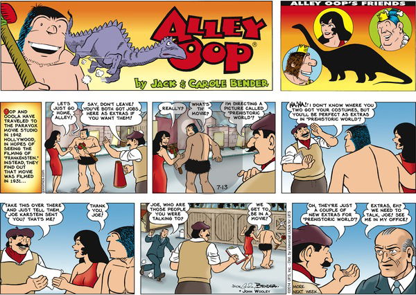 Alley Oop on Sunday July 13, 2014 Comic Strip
