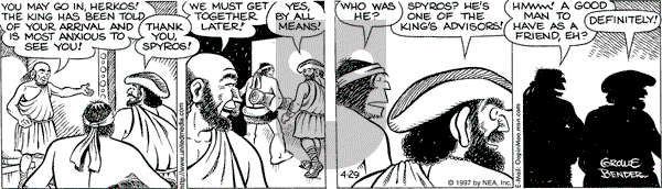 Alley Oop on Tuesday April 29, 1997 Comic Strip