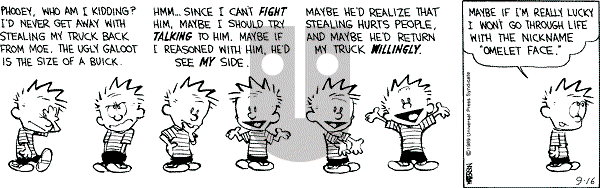 Calvin and Hobbes - Saturday September 16, 1989 Comic Strip