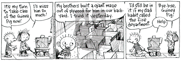 Cul de Sac on Thursday August 7, 2008 Comic Strip
