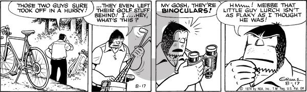 Alley Oop on Saturday August 17, 1974 Comic Strip