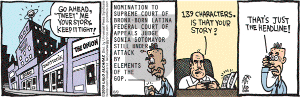La Cucaracha on Tuesday June 9, 2009 Comic Strip