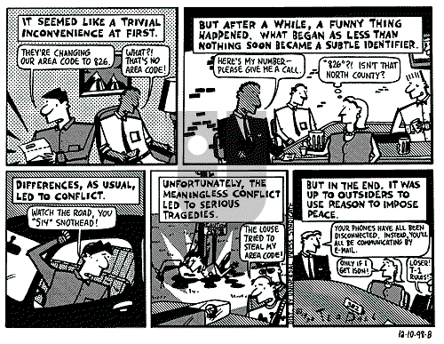 Ted Rall on Saturday December 12, 1998 Comic Strip