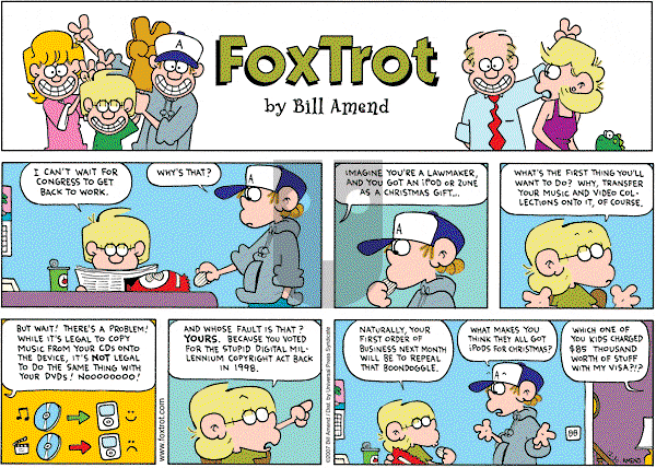 FoxTrot on Sunday December 30, 2007 Comic Strip