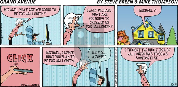 Grand Avenue on Sunday October 19, 2014 Comic Strip