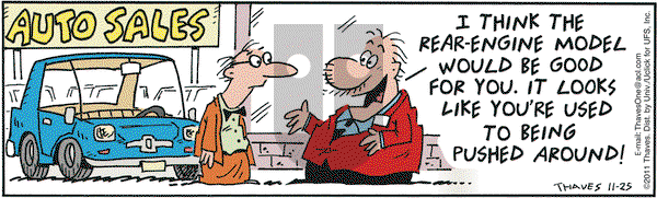 Frank and Ernest on Friday November 25, 2011 Comic Strip