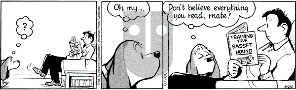 Fred Basset on Monday July 6, 2009 Comic Strip