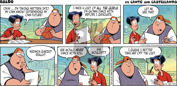 Baldo on Sunday April 14, 2013 Comic Strip