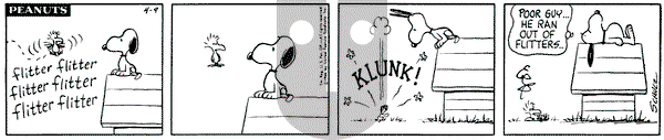 Peanuts on Saturday April 9, 1966 Comic Strip
