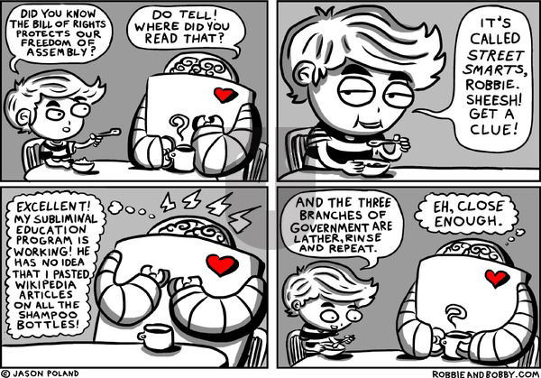 Robbie and Bobby on Monday June 9, 2025 Comic Strip
