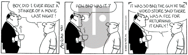 The Born Loser on Monday September 23, 2002 Comic Strip
