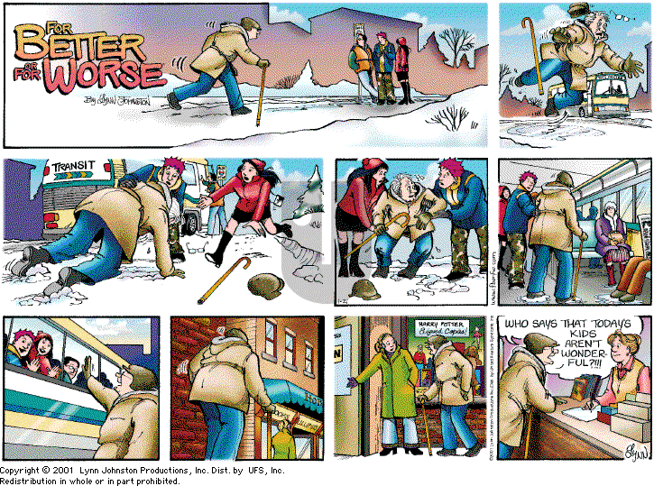 For Better or For Worse - Sunday January 21, 2001 Comic Strip