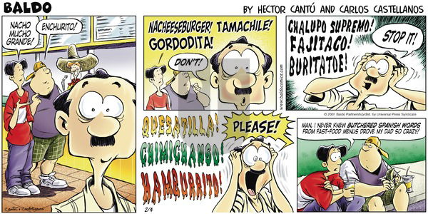 Baldo on Sunday February 4, 2001 Comic Strip