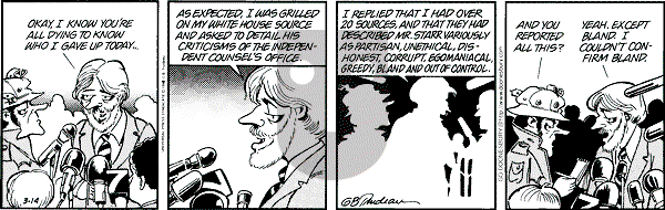 Doonesbury on Saturday March 14, 1998 Comic Strip