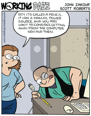 Working Daze on Saturday November 15, 2008 Comic Strip