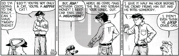 Get Fuzzy on Monday March 6, 2000 Comic Strip