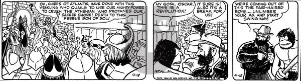 Alley Oop on Thursday April 18, 1946 Comic Strip