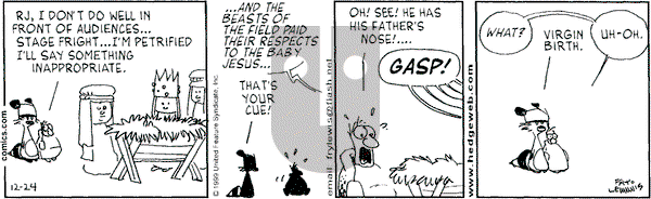 Over the Hedge on Friday December 24, 1999 Comic Strip