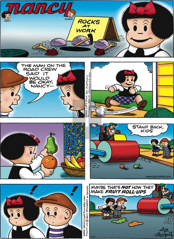 Nancy on Sunday December 17, 2017 Comic Strip