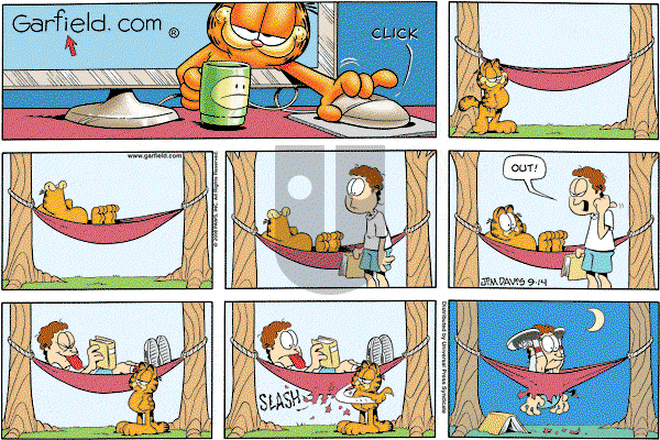 Garfield on Sunday September 14, 2008 Comic Strip