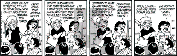 Doonesbury on Wednesday February 26, 1986 Comic Strip