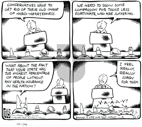 Tom Toles on Monday October 11, 1999 Comic Strip