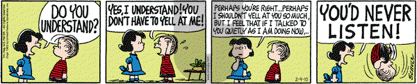 Peanuts - Tuesday February 9, 2010 Comic Strip