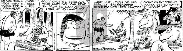 Alley Oop on Monday March 15, 1999 Comic Strip