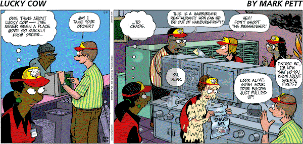 Lucky Cow on Sunday May 11, 2003 Comic Strip