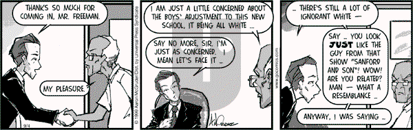 The Boondocks on Monday April 7, 2014 Comic Strip