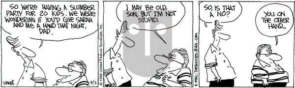 The Buckets on Wednesday August 7, 1996 Comic Strip