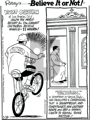 Ripley's Believe It or Not on Saturday January 15, 2000 Comic Strip