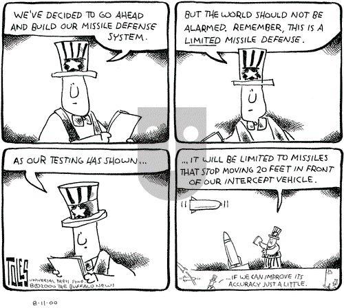 Tom Toles on Friday August 11, 2000 Comic Strip