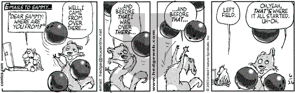 Over the Hedge on Thursday June 26, 2003 Comic Strip