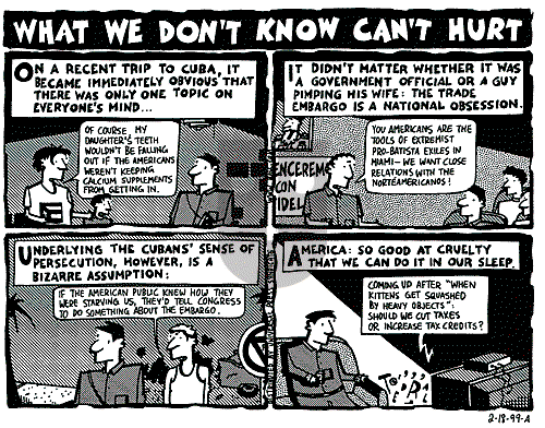Ted Rall on Thursday February 18, 1999 Comic Strip